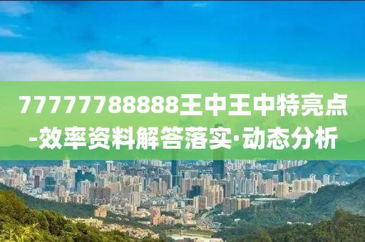 77777788888王中王中特亮點-效率資料解答落實·動態(tài)分析