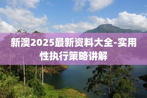 新澳2025最新資料大全-實(shí)用性執(zhí)行策略講解