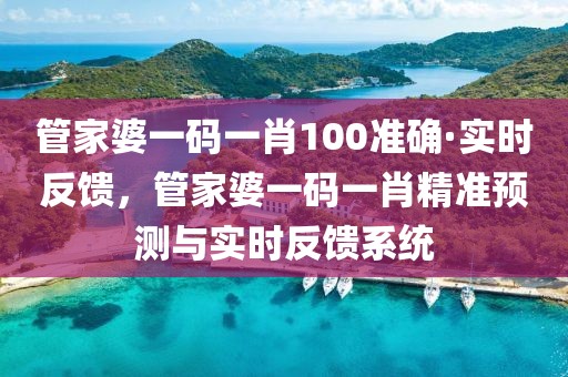 管家婆一碼一肖100準(zhǔn)確·實(shí)時(shí)反饋，管家婆一碼一肖精準(zhǔn)預(yù)測與實(shí)時(shí)反饋系統(tǒng)