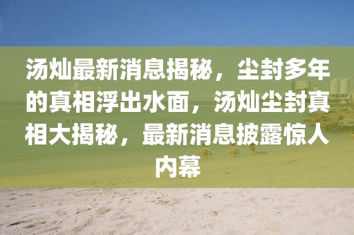 湯燦最新消息揭秘，塵封多年的真相浮出水面，湯燦塵封真相大揭秘，最新消息披露驚人內(nèi)幕