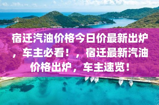 宿遷汽油價格今日價最新出爐，車主必看！，宿遷最新汽油價格出爐，車主速覽！
