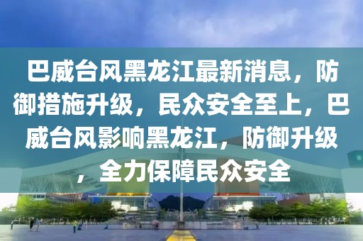 巴威臺(tái)風(fēng)黑龍江最新消息，防御措施升級(jí)，民眾安全至上，巴威臺(tái)風(fēng)影響黑龍江，防御升級(jí)，全力保障民眾安全