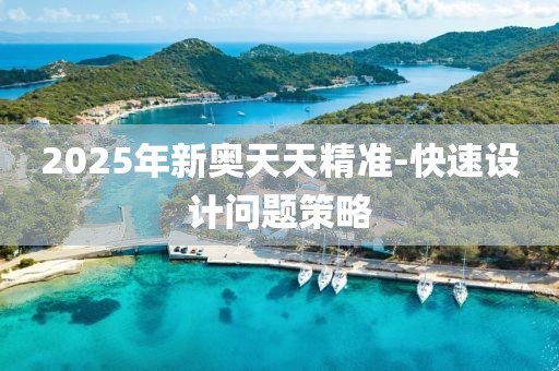 2025年新奧天天精準(zhǔn)-快速設(shè)計(jì)問(wèn)題策略