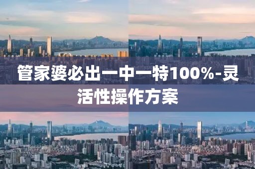 管家婆必出一中一特100%-靈活性操作方案