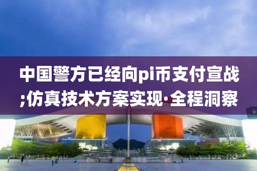 中國警方已經(jīng)向pi幣支付宣戰(zhàn);仿真技術(shù)方案實現(xiàn)·全程洞察