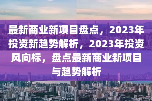最新商業(yè)新項目盤點，2023年投資新趨勢解析，2023年投資風(fēng)向標(biāo)，盤點最新商業(yè)新項目與趨勢解析
