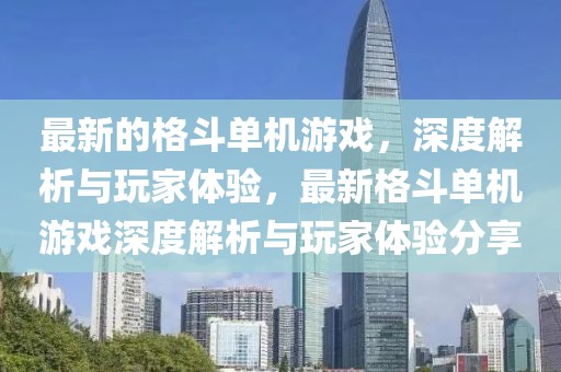 最新的格斗單機(jī)游戲，深度解析與玩家體驗(yàn)，最新格斗單機(jī)游戲深度解析與玩家體驗(yàn)分享