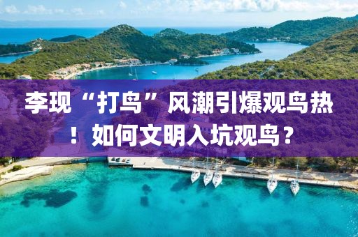 李現(xiàn)“打鳥”風(fēng)潮引爆觀鳥熱！如何文明入坑觀鳥？
