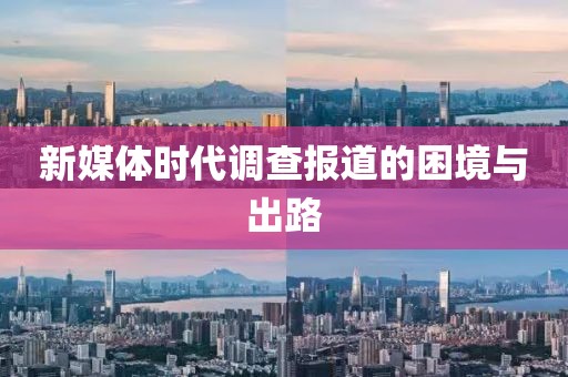 新媒體時(shí)代調(diào)查報(bào)道的困境與出路