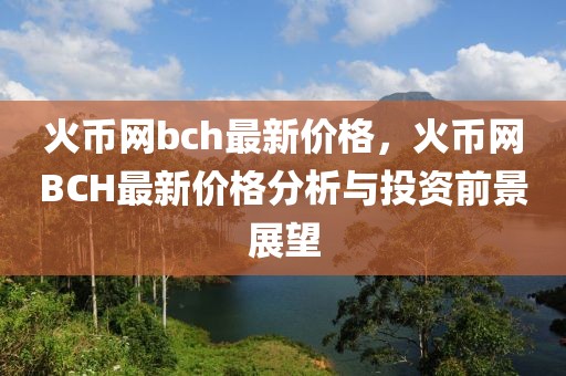 火幣網(wǎng)bch最新價格，火幣網(wǎng)BCH最新價格分析與投資前景展望