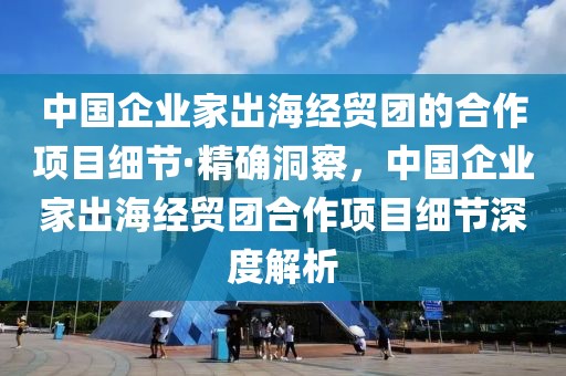 中國企業(yè)家出海經(jīng)貿(mào)團(tuán)的合作項(xiàng)目細(xì)節(jié)·精確洞察，中國企業(yè)家出海經(jīng)貿(mào)團(tuán)合作項(xiàng)目細(xì)節(jié)深度解析