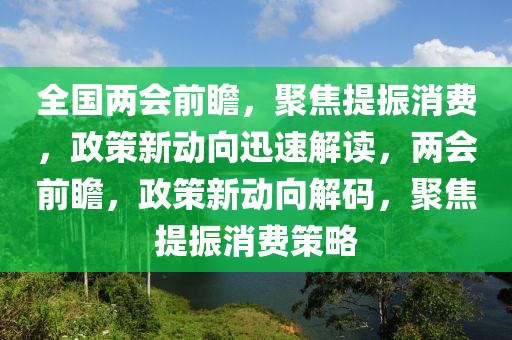 全國兩會前瞻，聚焦提振消費，政策新動向迅速解讀，兩會前瞻，政策新動向解碼，聚焦提振消費策略