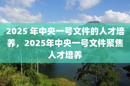 2025 年中央一號文件的人才培養(yǎng)，2025年中央一號文件聚焦人才培養(yǎng)