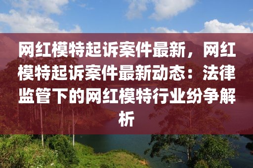 網(wǎng)紅模特起訴案件最新，網(wǎng)紅模特起訴案件最新動態(tài)：法律監(jiān)管下的網(wǎng)紅模特行業(yè)紛爭解析