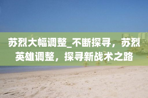 蘇烈大幅調(diào)整_不斷探尋，蘇烈英雄調(diào)整，探尋新戰(zhàn)術(shù)之路