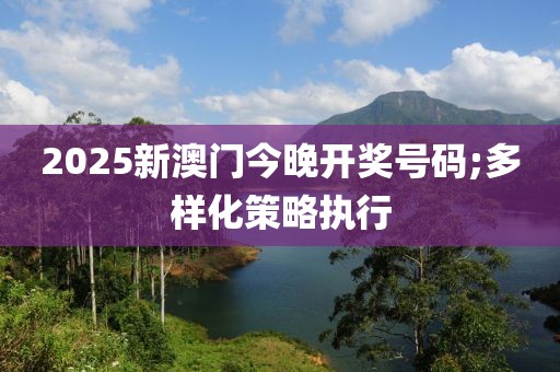 2025新澳門(mén)今晚開(kāi)獎(jiǎng)號(hào)碼;多樣化策略執(zhí)行