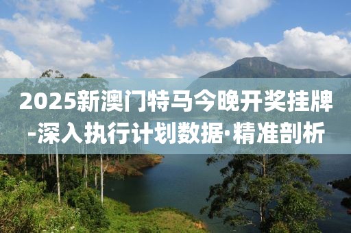 2025新澳門特馬今晚開獎掛牌-深入執(zhí)行計劃數(shù)據(jù)·精準剖析