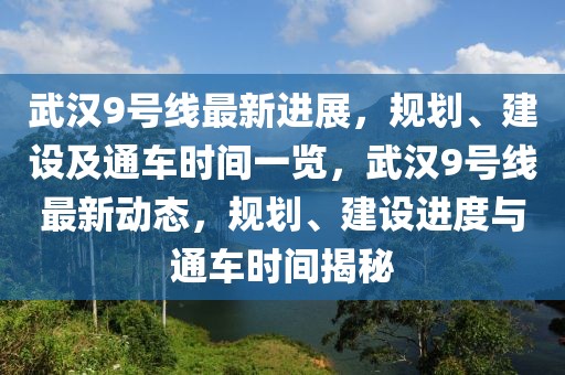 武漢9號(hào)線最新進(jìn)展，規(guī)劃、建設(shè)及通車時(shí)間一覽，武漢9號(hào)線最新動(dòng)態(tài)，規(guī)劃、建設(shè)進(jìn)度與通車時(shí)間揭秘