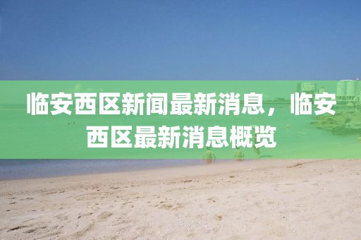 臨安西區(qū)新聞最新消息，臨安西區(qū)最新消息概覽
