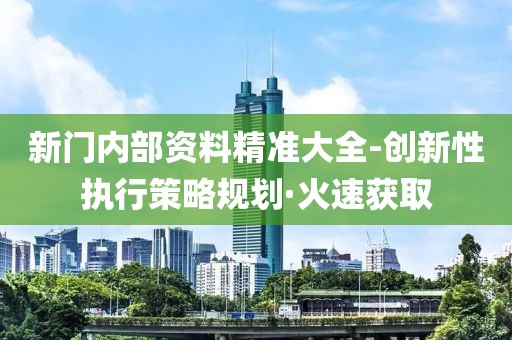 新門內(nèi)部資料精準(zhǔn)大全-創(chuàng)新性執(zhí)行策略規(guī)劃·火速獲取