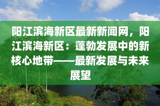 陽江濱海新區(qū)最新新聞網(wǎng)，陽江濱海新區(qū)：蓬勃發(fā)展中的新核心地帶——最新發(fā)展與未來展望