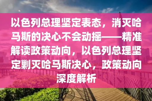以色列總理堅(jiān)定表態(tài)，消滅哈馬斯的決心不會(huì)動(dòng)搖——精準(zhǔn)解讀政策動(dòng)向，以色列總理堅(jiān)定剿滅哈馬斯決心，政策動(dòng)向深度解析
