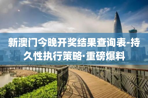 新澳門今晚開獎結(jié)果查詢表-持久性執(zhí)行策略·重磅爆料
