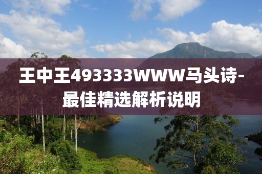 王中王493333WWW馬頭詩-最佳精選解析說明