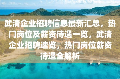 武清企業(yè)招聘信息最新匯總，熱門崗位及薪資待遇一覽，武清企業(yè)招聘速覽，熱門崗位薪資待遇全解析