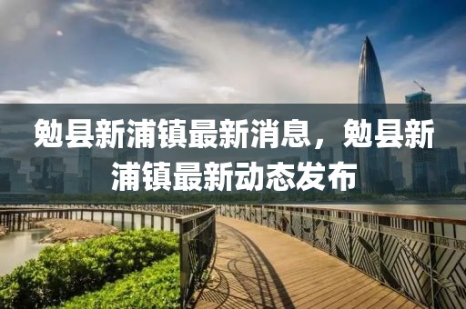 勉縣新浦鎮(zhèn)最新消息，勉縣新浦鎮(zhèn)最新動態(tài)發(fā)布