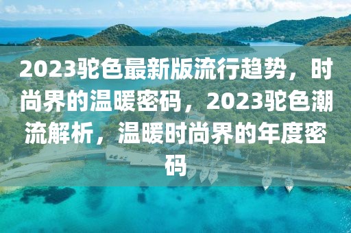 2023駝色最新版流行趨勢，時尚界的溫暖密碼，2023駝色潮流解析，溫暖時尚界的年度密碼
