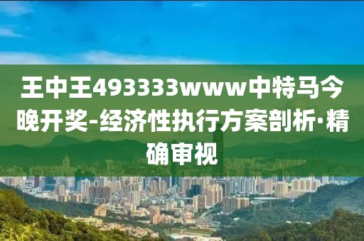 王中王493333www中特馬今晚開獎-經(jīng)濟(jì)性執(zhí)行方案剖析·精確審視
