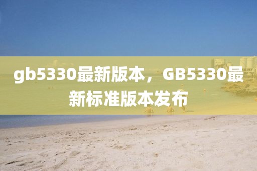 gb5330最新版本，GB5330最新標(biāo)準(zhǔn)版本發(fā)布