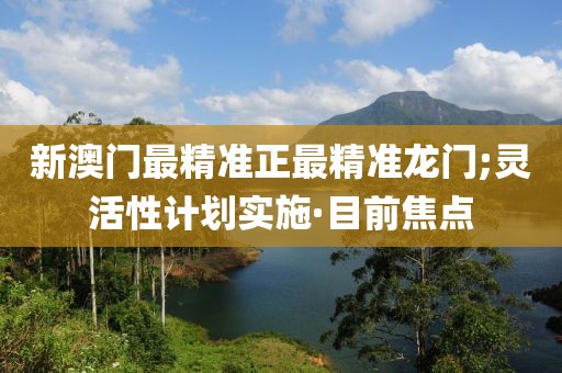 新澳門(mén)最精準(zhǔn)正最精準(zhǔn)龍門(mén);靈活性計(jì)劃實(shí)施·目前焦點(diǎn)