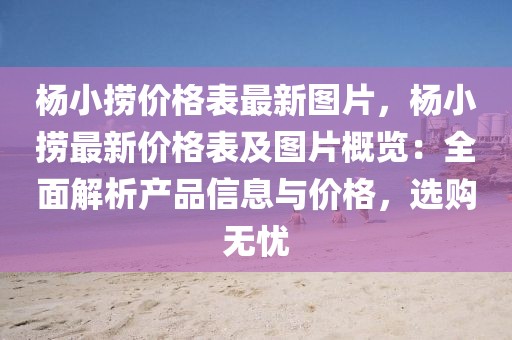 楊小撈價格表最新圖片，楊小撈最新價格表及圖片概覽：全面解析產(chǎn)品信息與價格，選購無憂