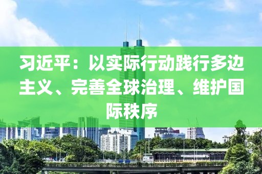 習近平：以實際行動踐行多邊主義、完善全球治理、維護國際秩序