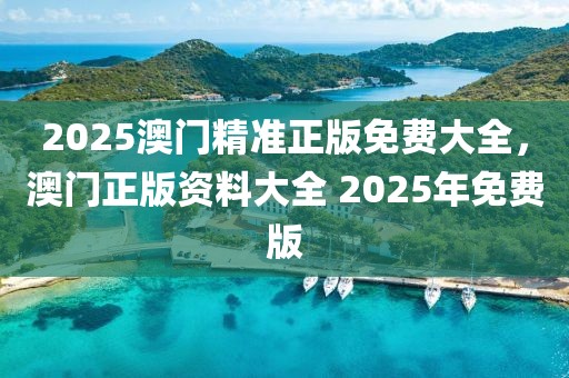 2025澳門精準(zhǔn)正版免費大全，澳門正版資料大全 2025年免費版