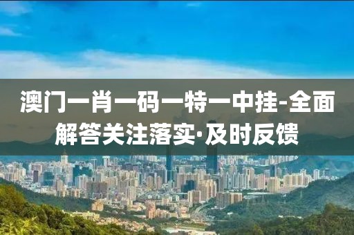 澳門一肖一碼一特一中掛-全面解答關(guān)注落實(shí)·及時(shí)反饋