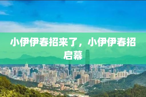小伊伊春招來了，小伊伊春招啟幕