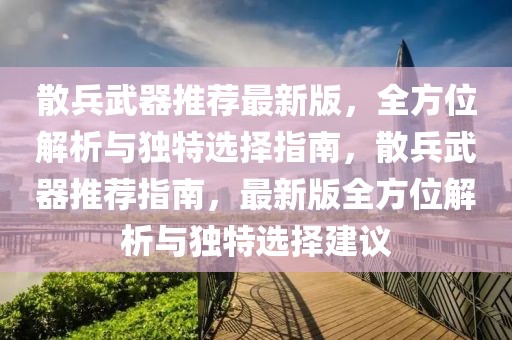 散兵武器推薦最新版，全方位解析與獨(dú)特選擇指南，散兵武器推薦指南，最新版全方位解析與獨(dú)特選擇建議