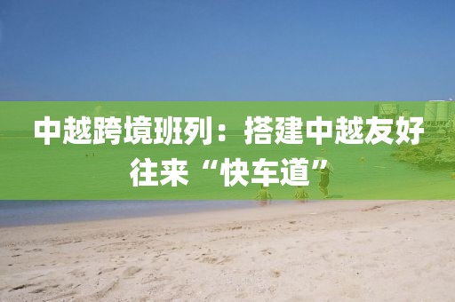 中越跨境班列：搭建中越友好往來“快車道”