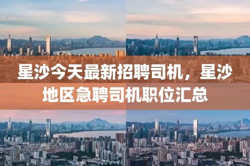 星沙今天最新招聘司機(jī)，星沙地區(qū)急聘司機(jī)職位匯總