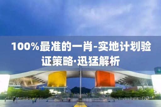 100%最準(zhǔn)的一肖-實(shí)地計劃驗(yàn)證策略·迅猛解析