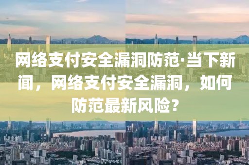 網絡支付安全漏洞防范·當下新聞，網絡支付安全漏洞，如何防范最新風險？