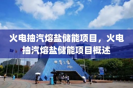 火電抽汽熔鹽儲能項目，火電抽汽熔鹽儲能項目概述