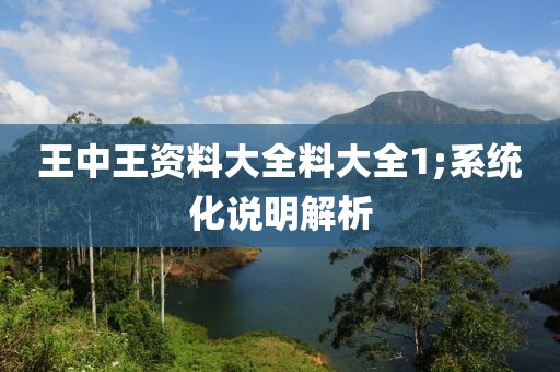 王中王資料大全料大全1;系統(tǒng)化說明解析