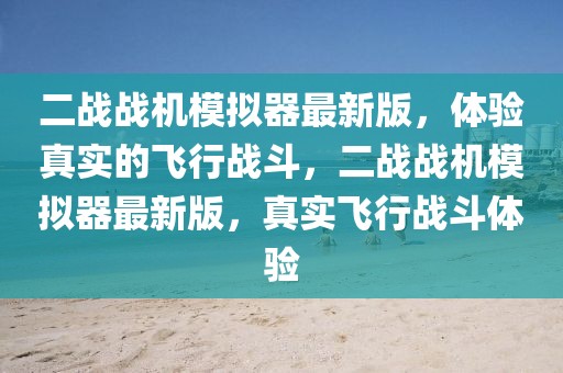 二戰(zhàn)戰(zhàn)機模擬器最新版，體驗真實的飛行戰(zhàn)斗，二戰(zhàn)戰(zhàn)機模擬器最新版，真實飛行戰(zhàn)斗體驗