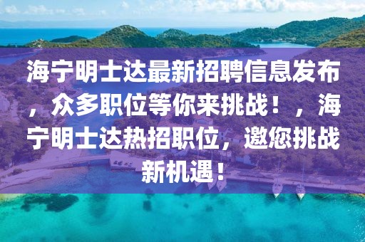 海寧明士達最新招聘信息發(fā)布，眾多職位等你來挑戰(zhàn)！，海寧明士達熱招職位，邀您挑戰(zhàn)新機遇！