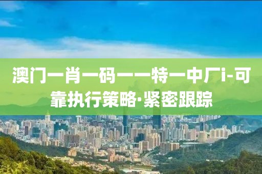 澳門一肖一碼一一特一中廠i-可靠執(zhí)行策略·緊密跟蹤