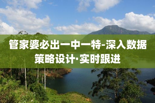 管家婆必出一中一特-深入數(shù)據(jù)策略設計·實時跟進